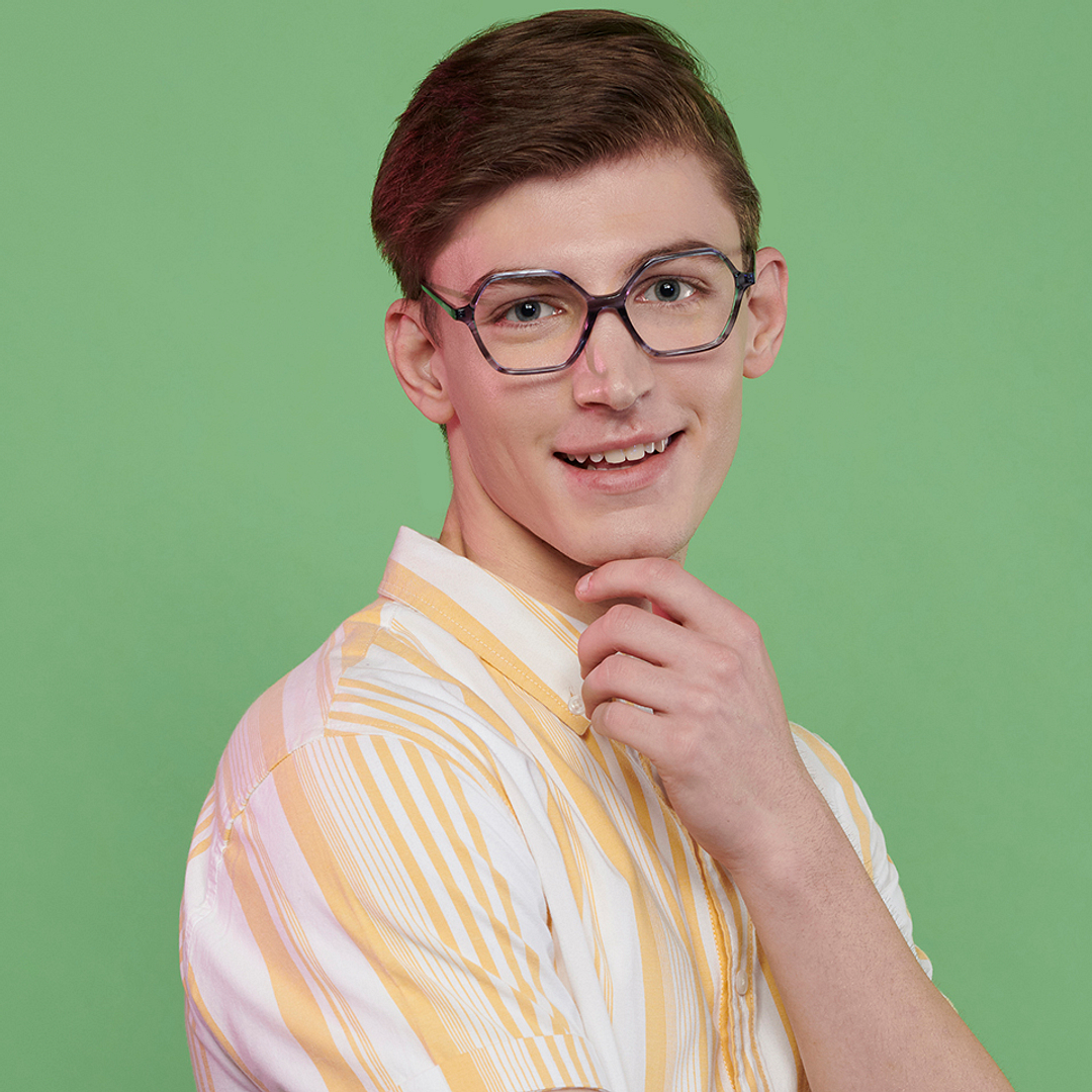 OJOS Black Full Rim Geometric right side