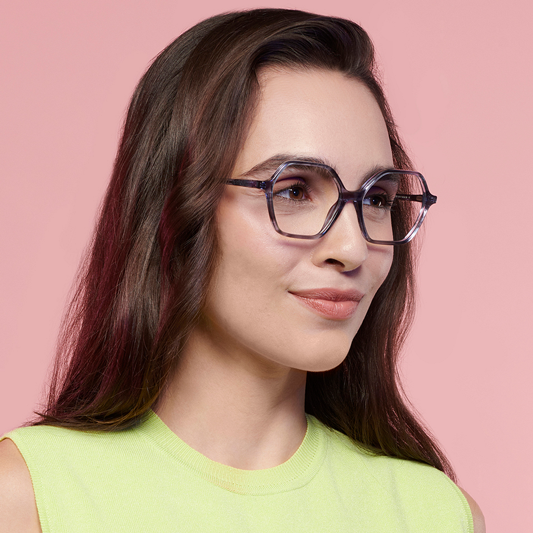 OJOS Black Full Rim Geometric left side