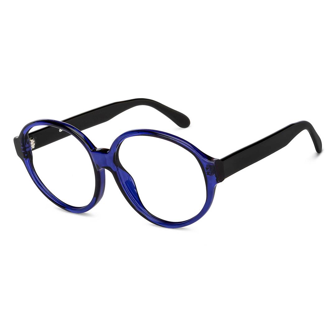 OJOS Sky Blue Full Rim Round right side