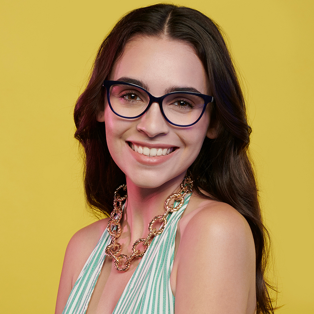 OJOS Sky Blue Full Rim Cat Eye right side