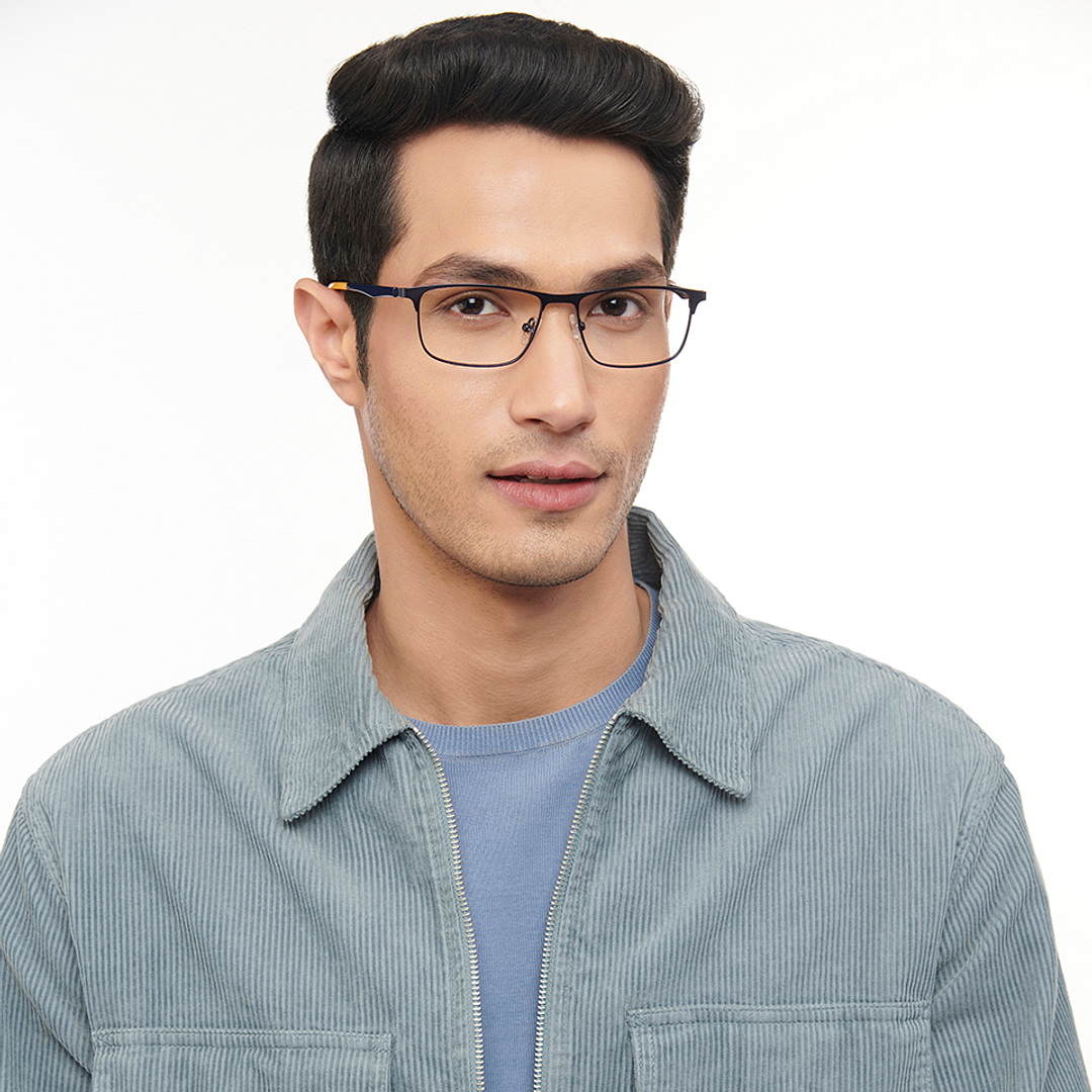 OJOS Sky Blue Full Rim Rectangle right side