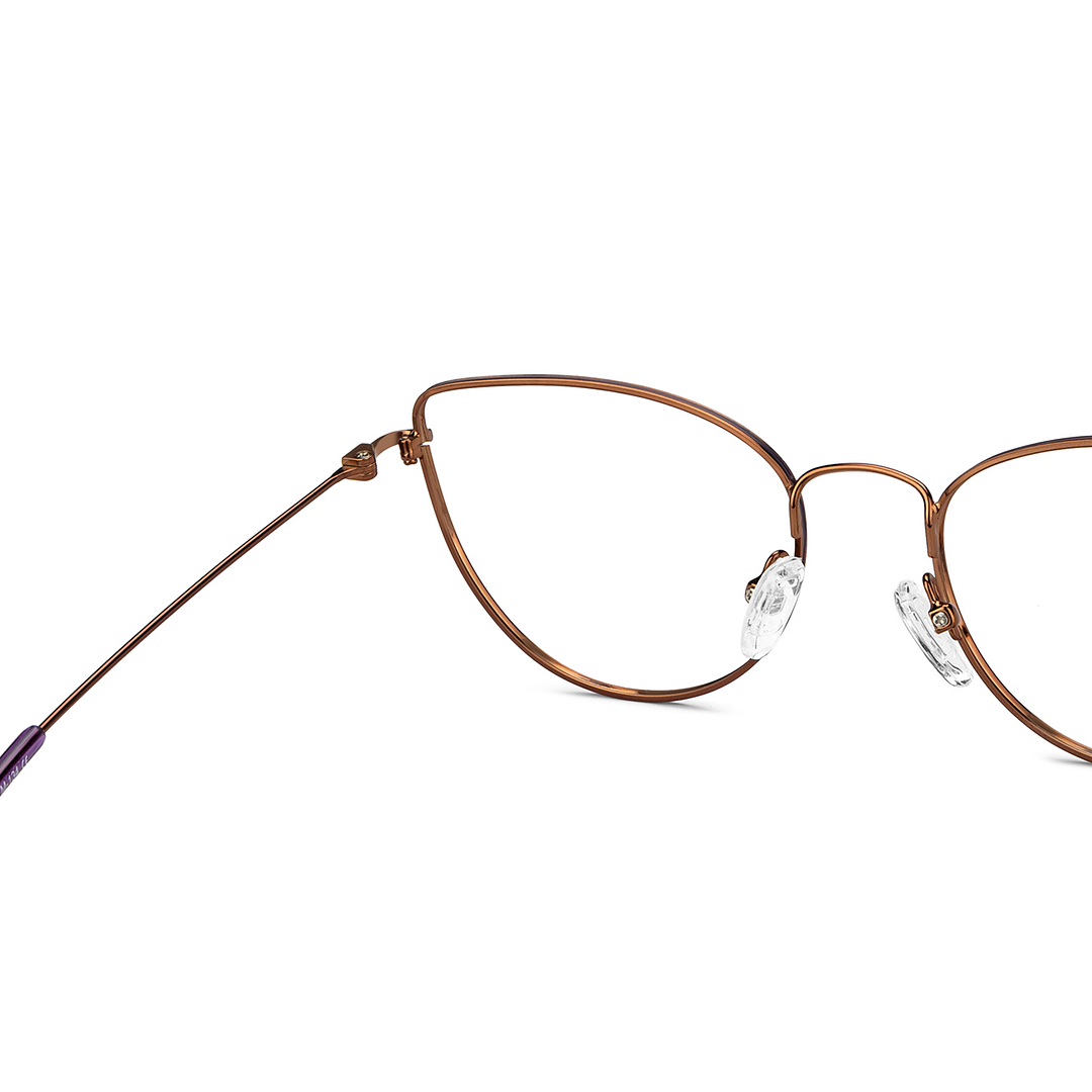 OJOS Light Brown Full Rim Cat Eye right side