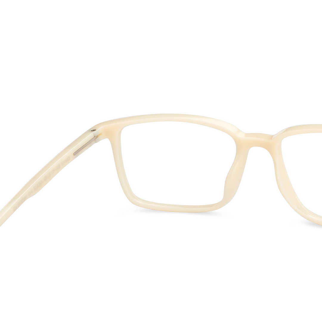 OJOS White Full Rim Rectangle right side