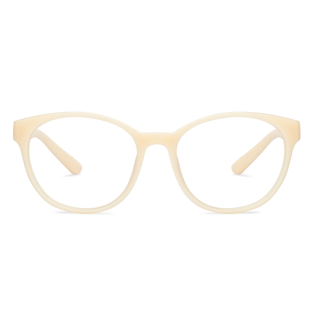 OJOS White Full Rim Round left side