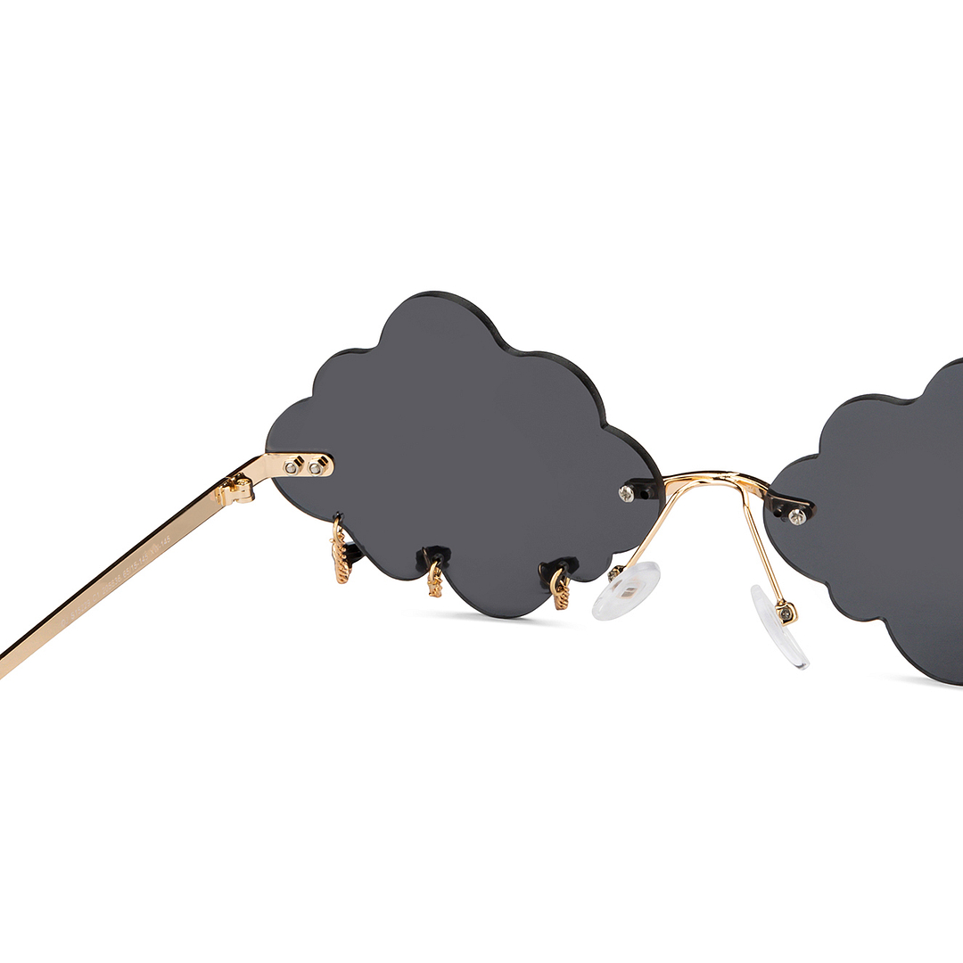 OJOS Gold Rimless Geometric right side