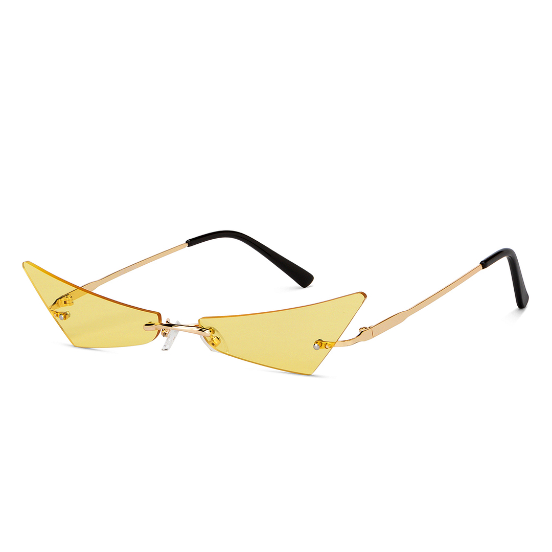 OJOS Gold Rimless Cat Eye right side