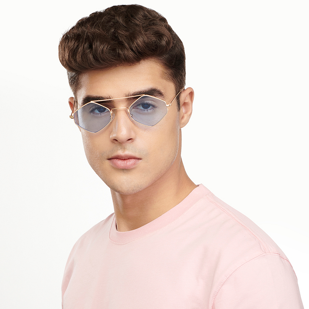 OJOS Gold Full Rim Geometric right side