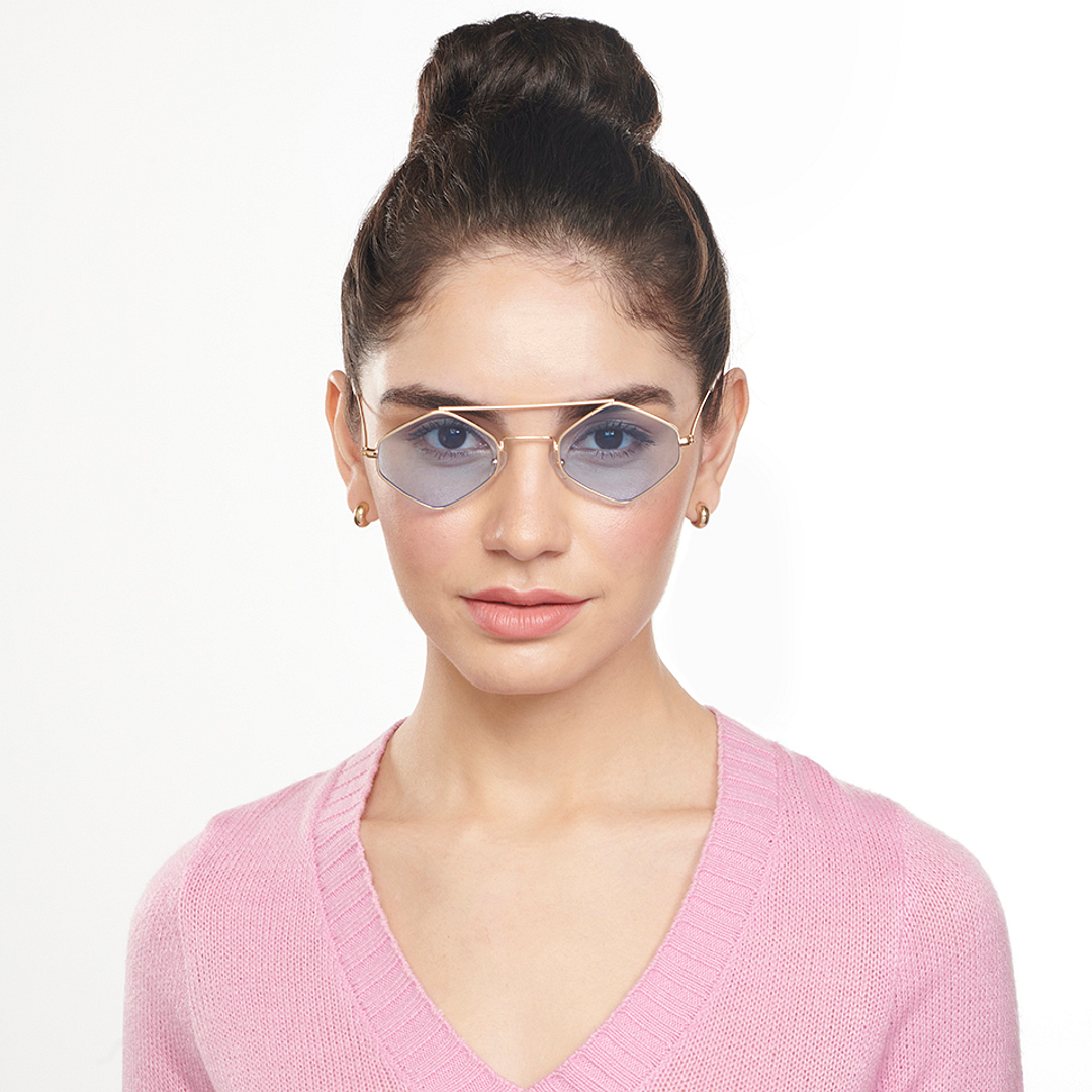 OJOS Gold Full Rim Geometric right side