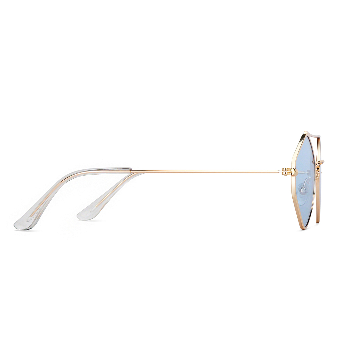 OJOS Gold Full Rim Geometric left side