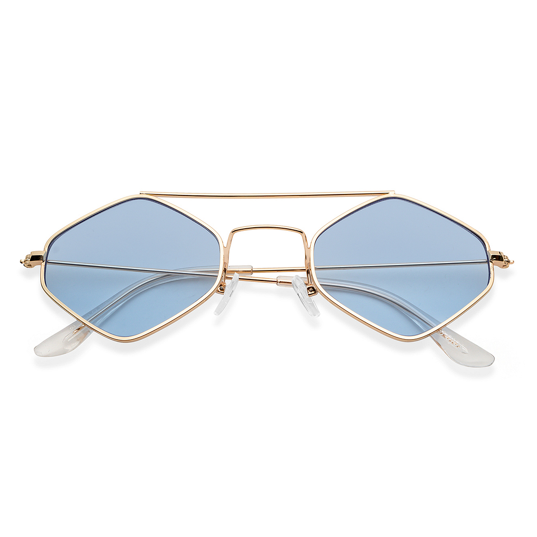 OJOS Gold Full Rim Geometric left side