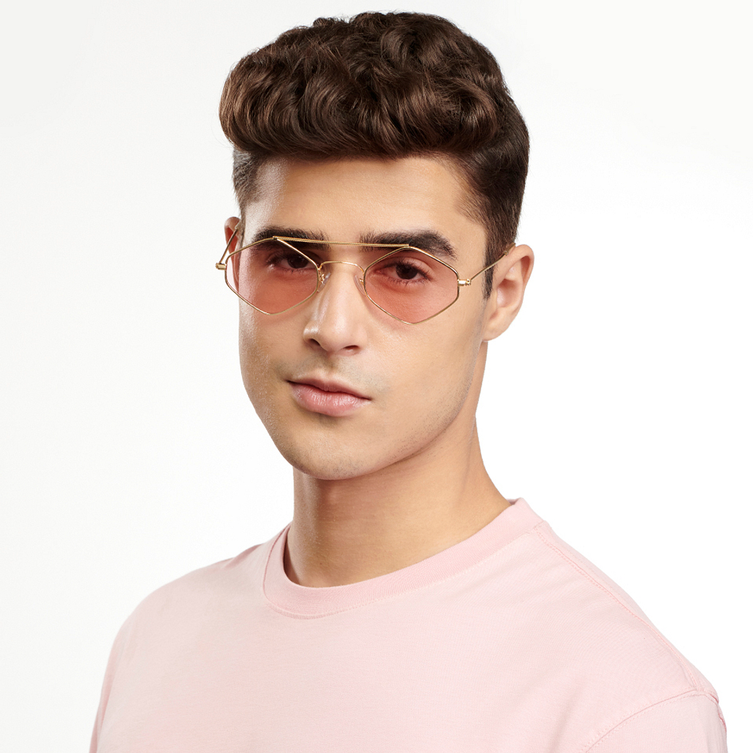 OJOS Gold Full Rim Geometric right side