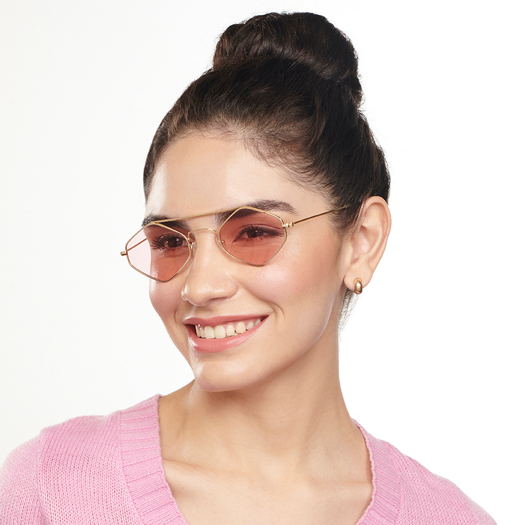 OJOS Gold Full Rim Geometric right side