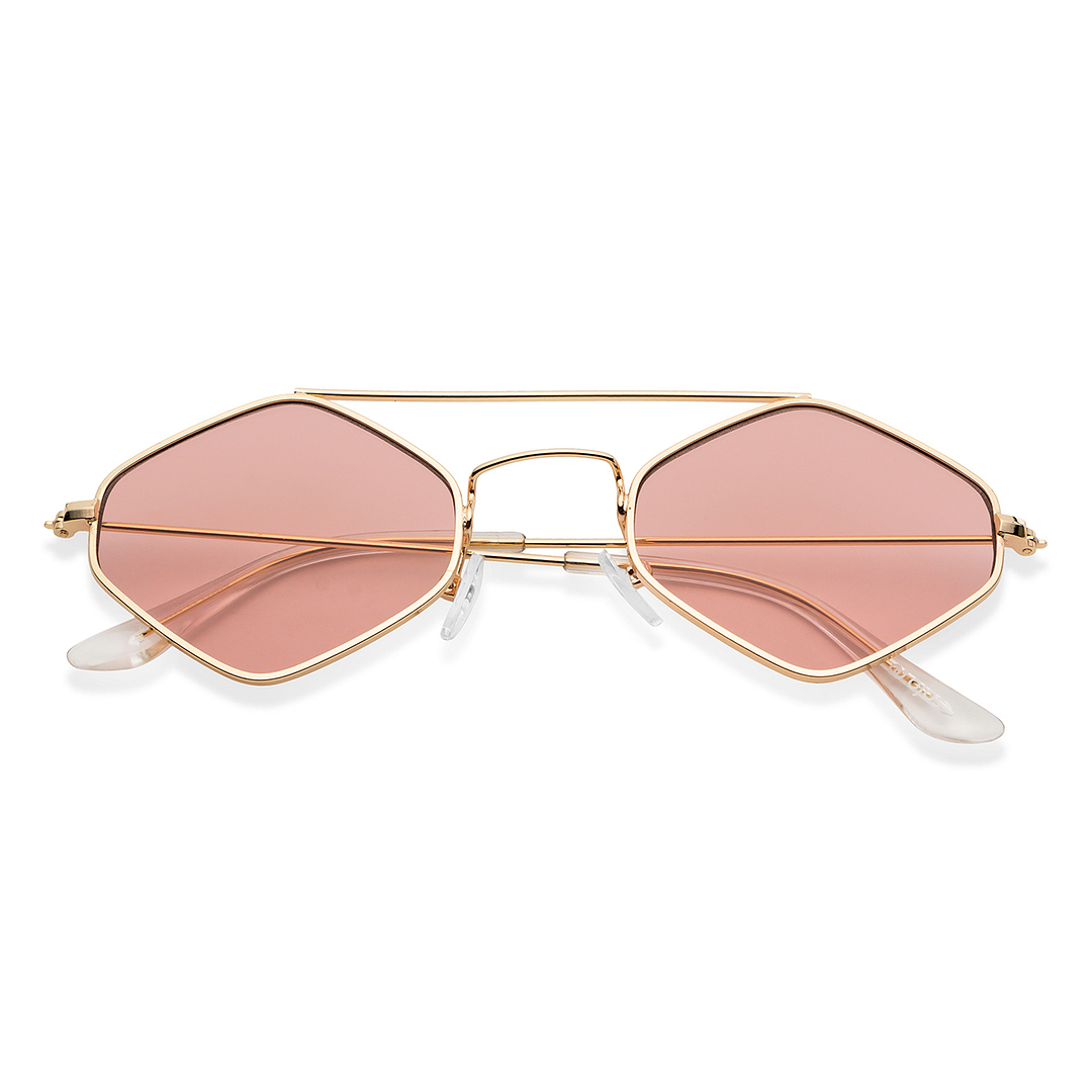 OJOS Gold Full Rim Geometric left side