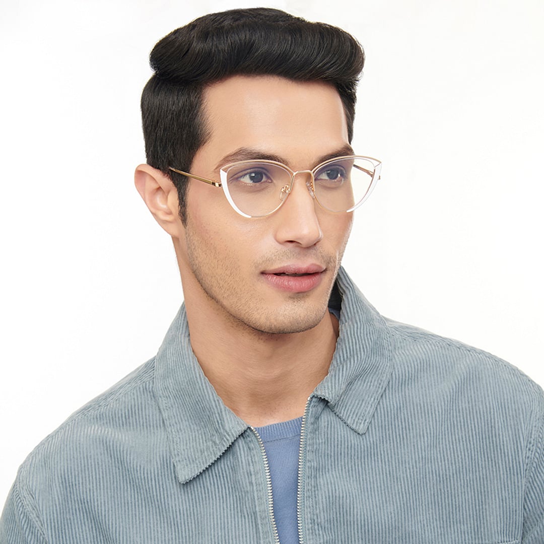 OJOS Gold Full Rim Cat Eye right side