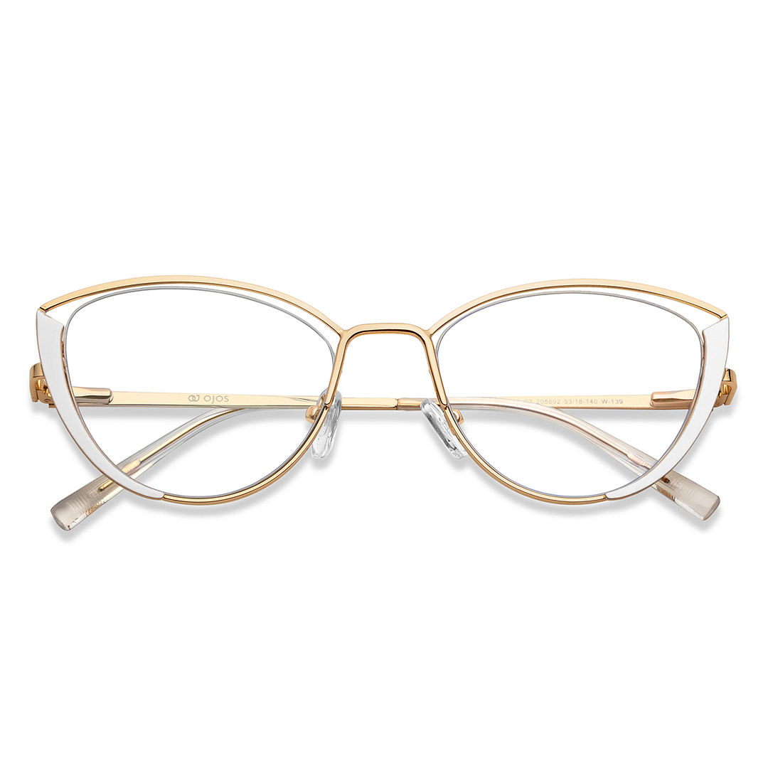 OJOS Gold Full Rim Cat Eye left side