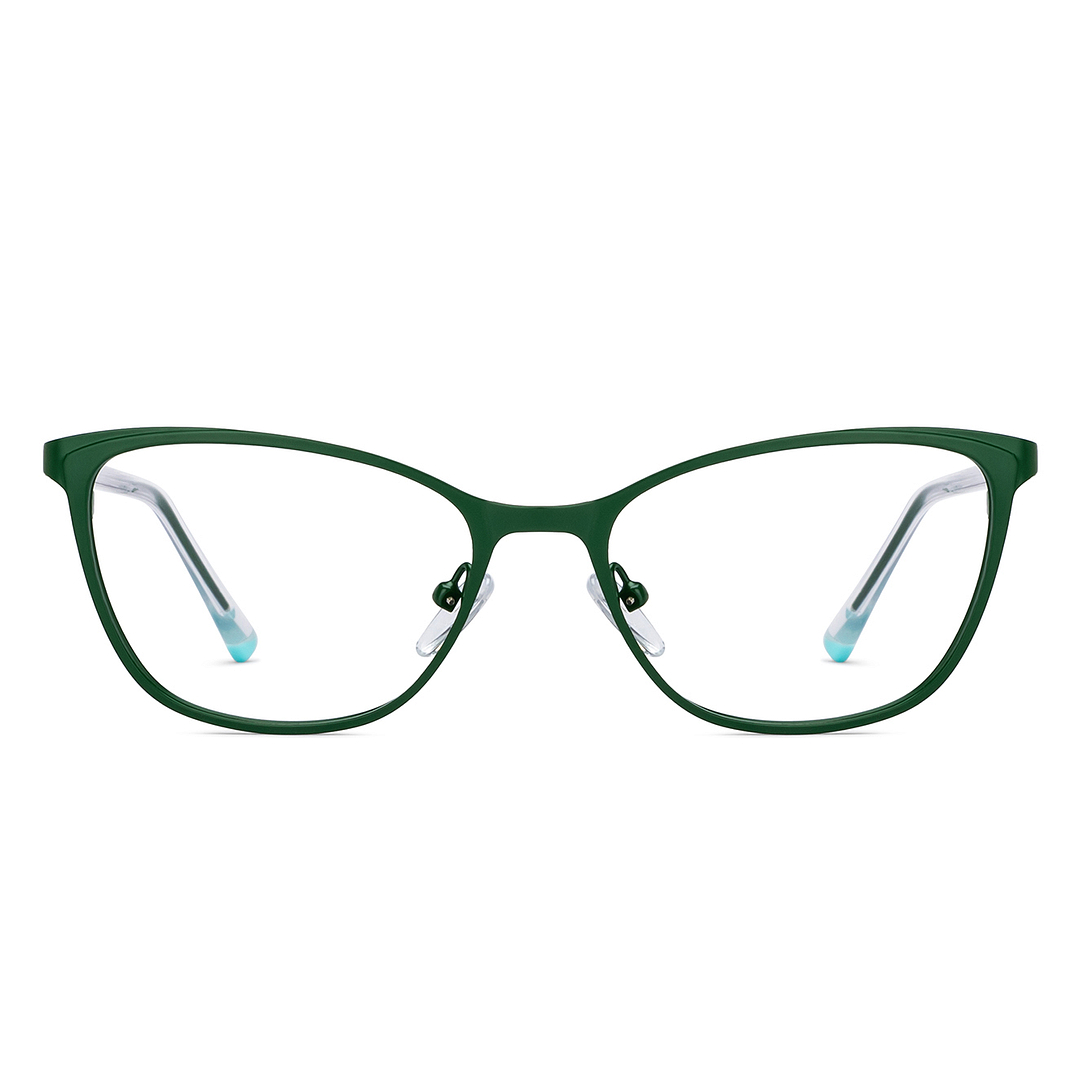 OJOS Green Full Rim Cat Eye left side