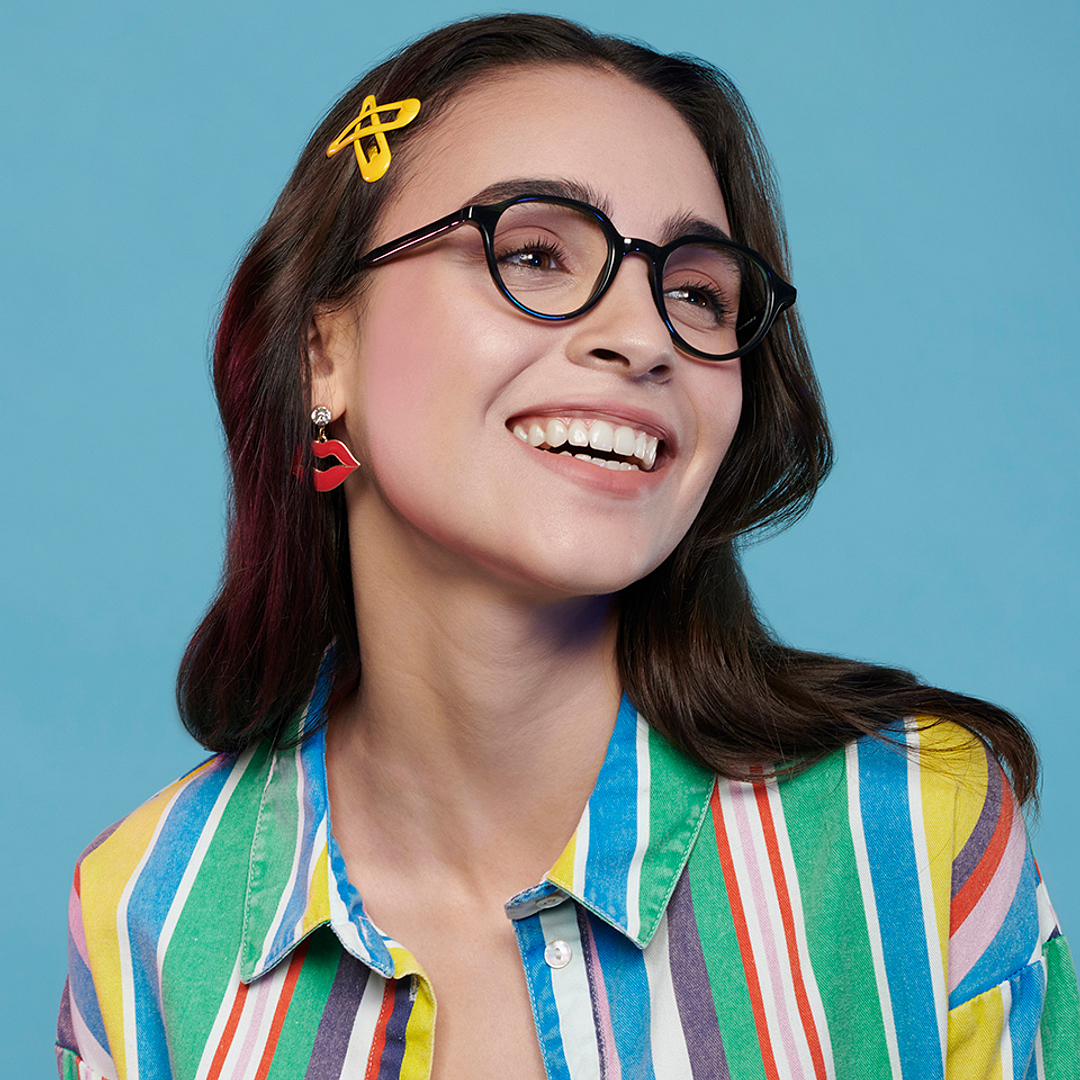 OJOS Green Transparent Full Rim Round right side