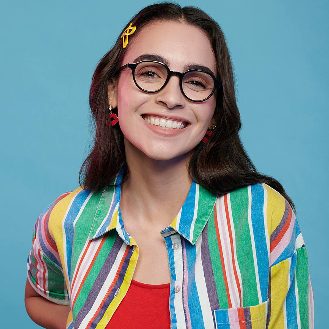 OJOS Green Transparent Full Rim Round left side