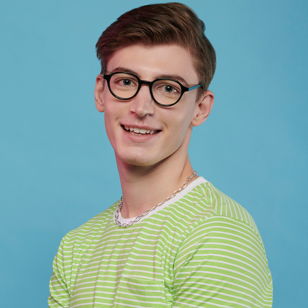 OJOS Green Transparent Full Rim Round right side