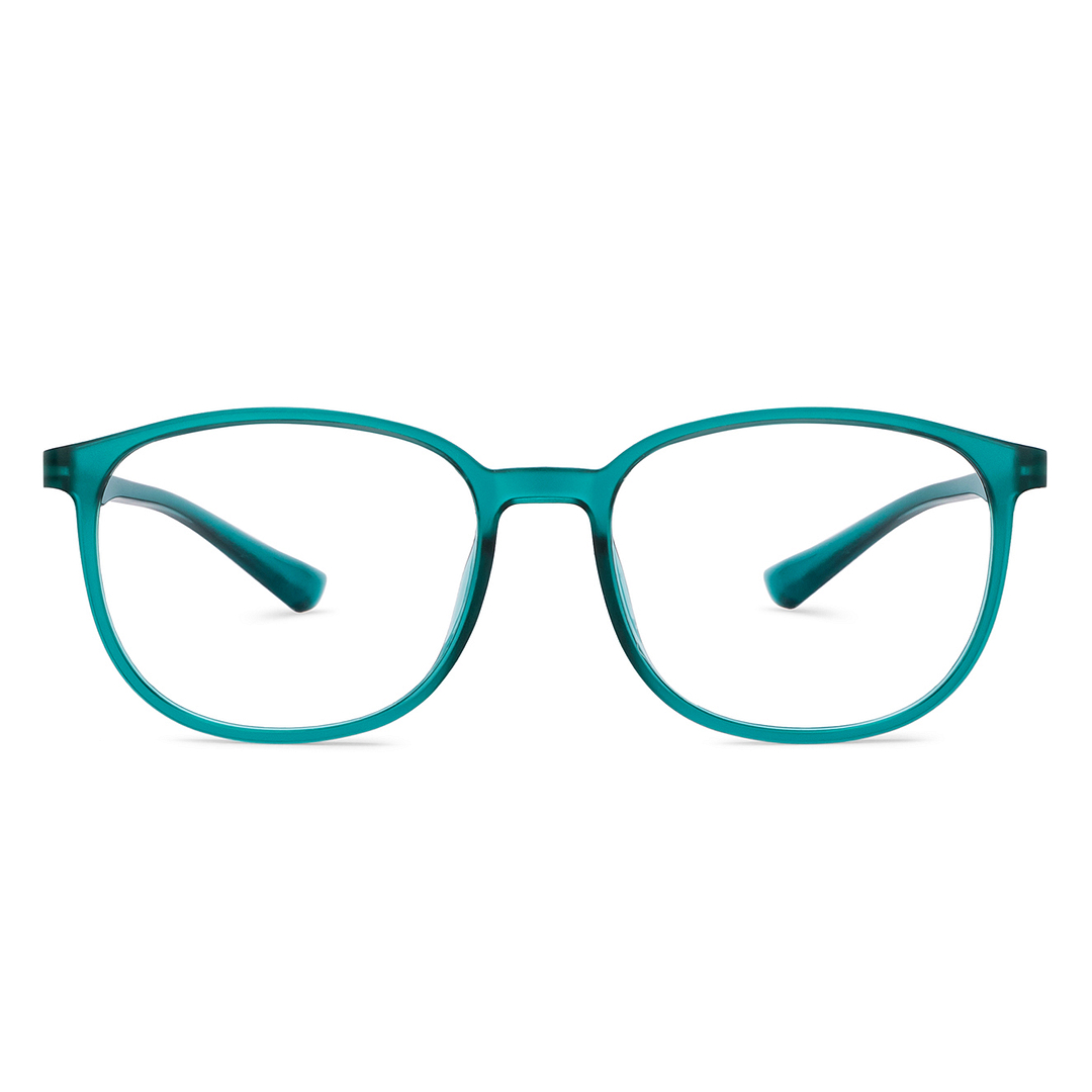 OJOS Green Transparent Full Rim Square left side