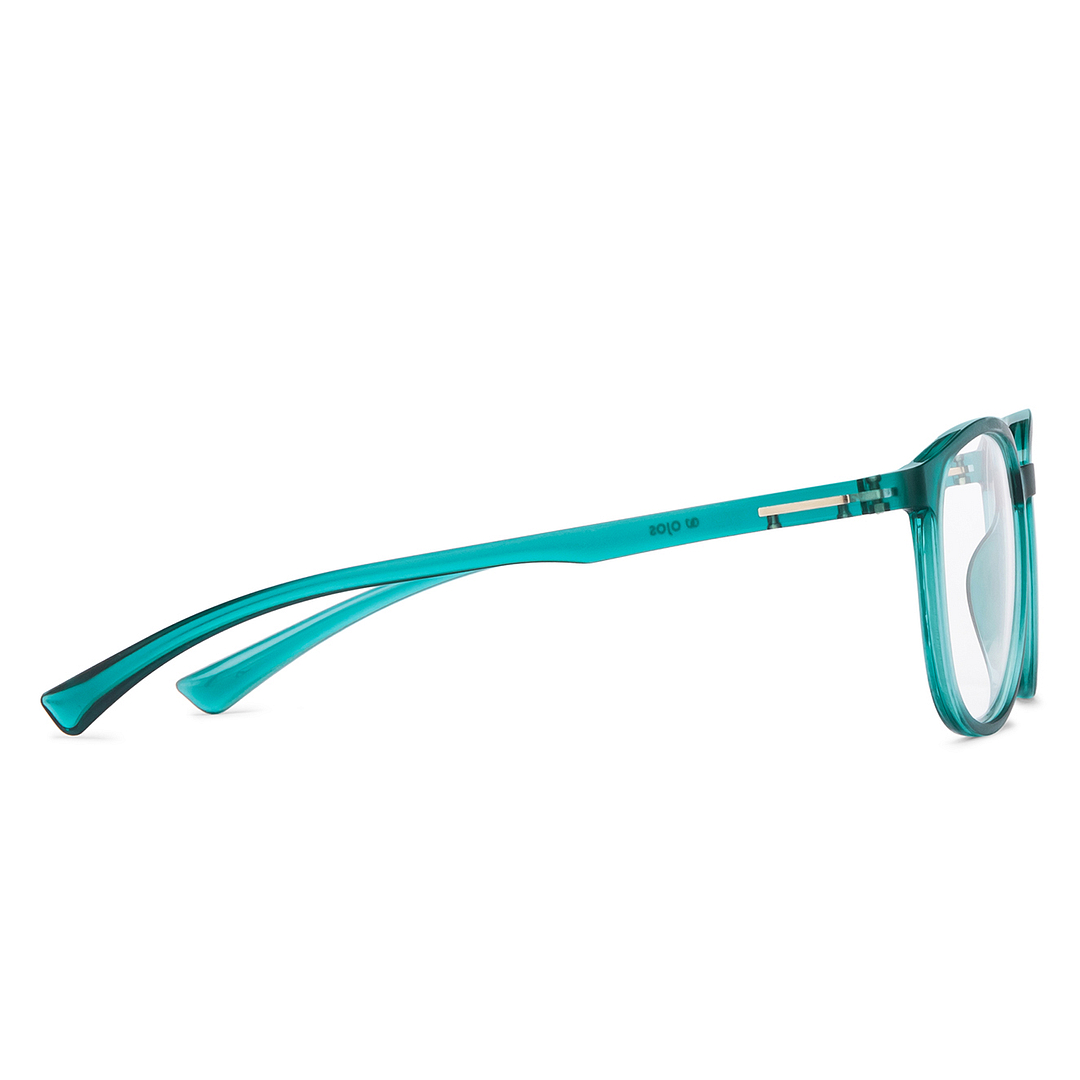 OJOS Green Transparent Full Rim Square left side