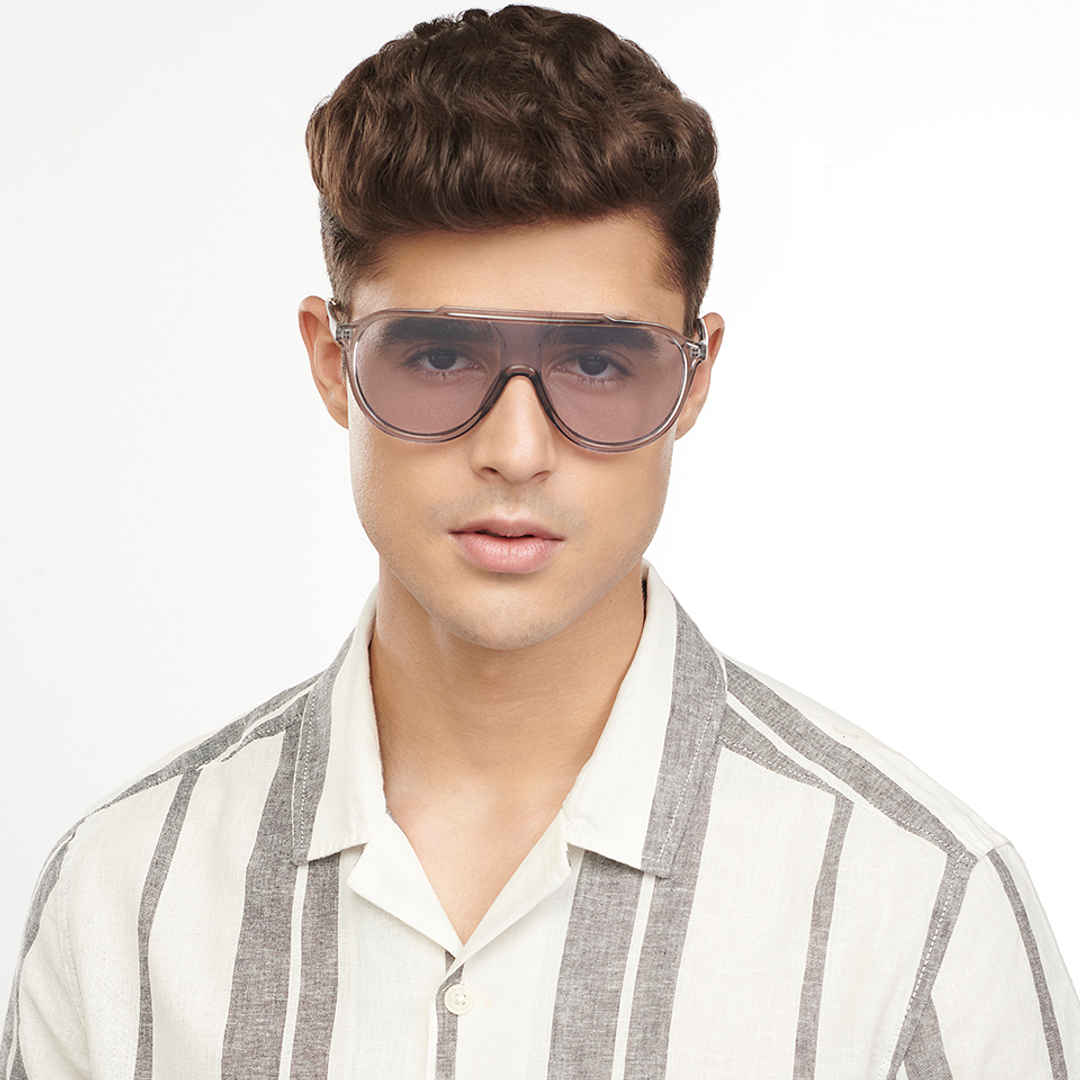 OJOS Grey Full Rim Aviator left side