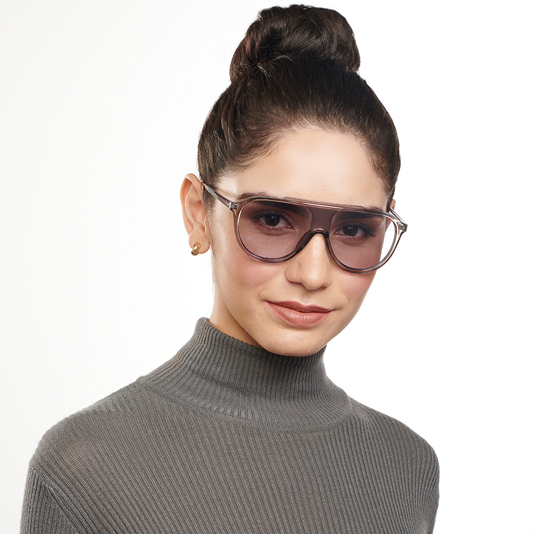 OJOS Grey Full Rim Aviator left side