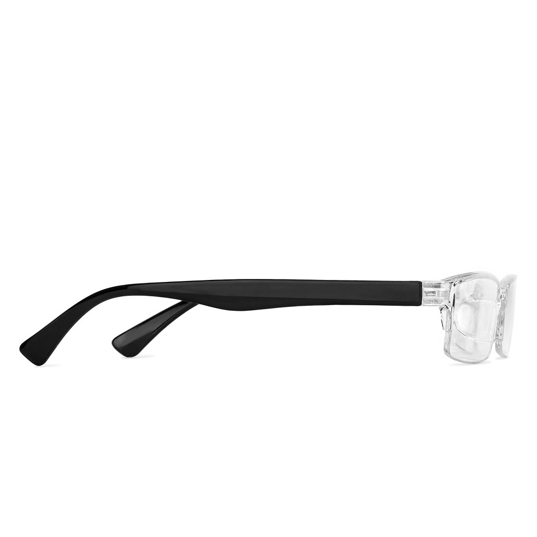 LENSKART BLU READERS Transparent Black Half Rim Rectangle LENSKART BLU READERS LR E13968 Only for 1 Prefitted Powers left side