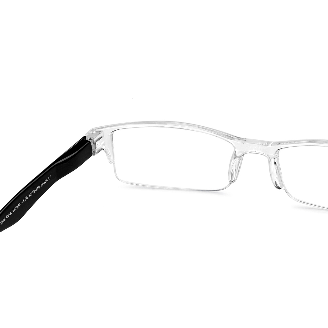 LENSKART BLU READERS Transparent Black Half Rim Rectangle LENSKART BLU READERS LR E13968 Only for 1 Prefitted Powers right side