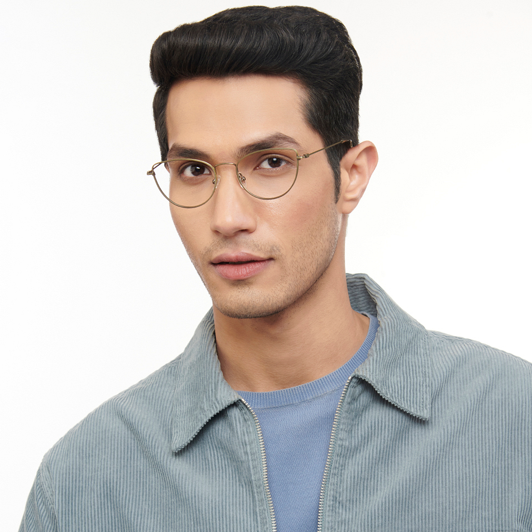 OJOS Mid Gunmetal Full Rim Cat Eye left side