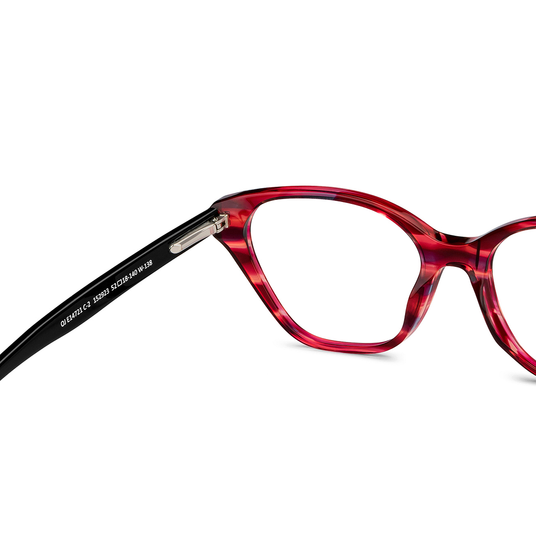 OJOS Red Full Rim Cat Eye right side