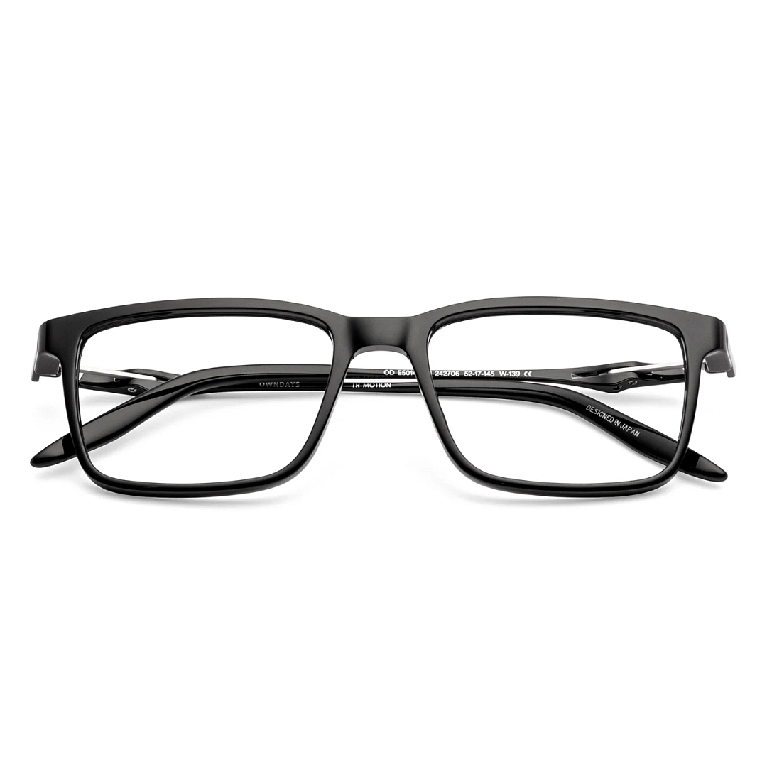 Shiny Black Full Rim Rectangle OWNDAYS OD TR MOTION OD E50145