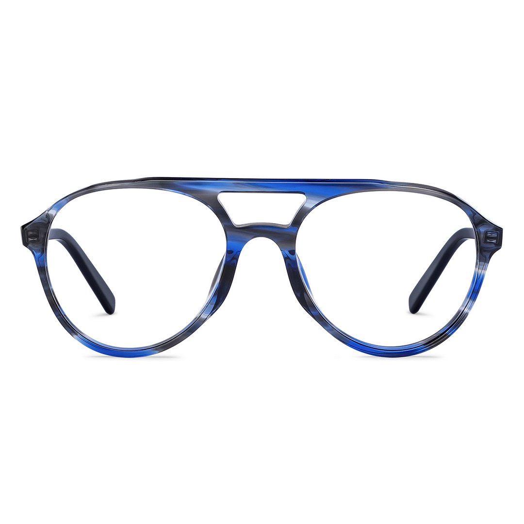 OJOS Light Gray Full Rim Aviator left side