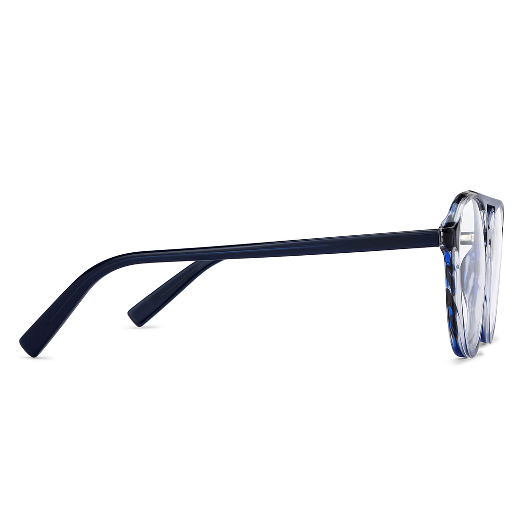 OJOS Light Gray Full Rim Aviator left side