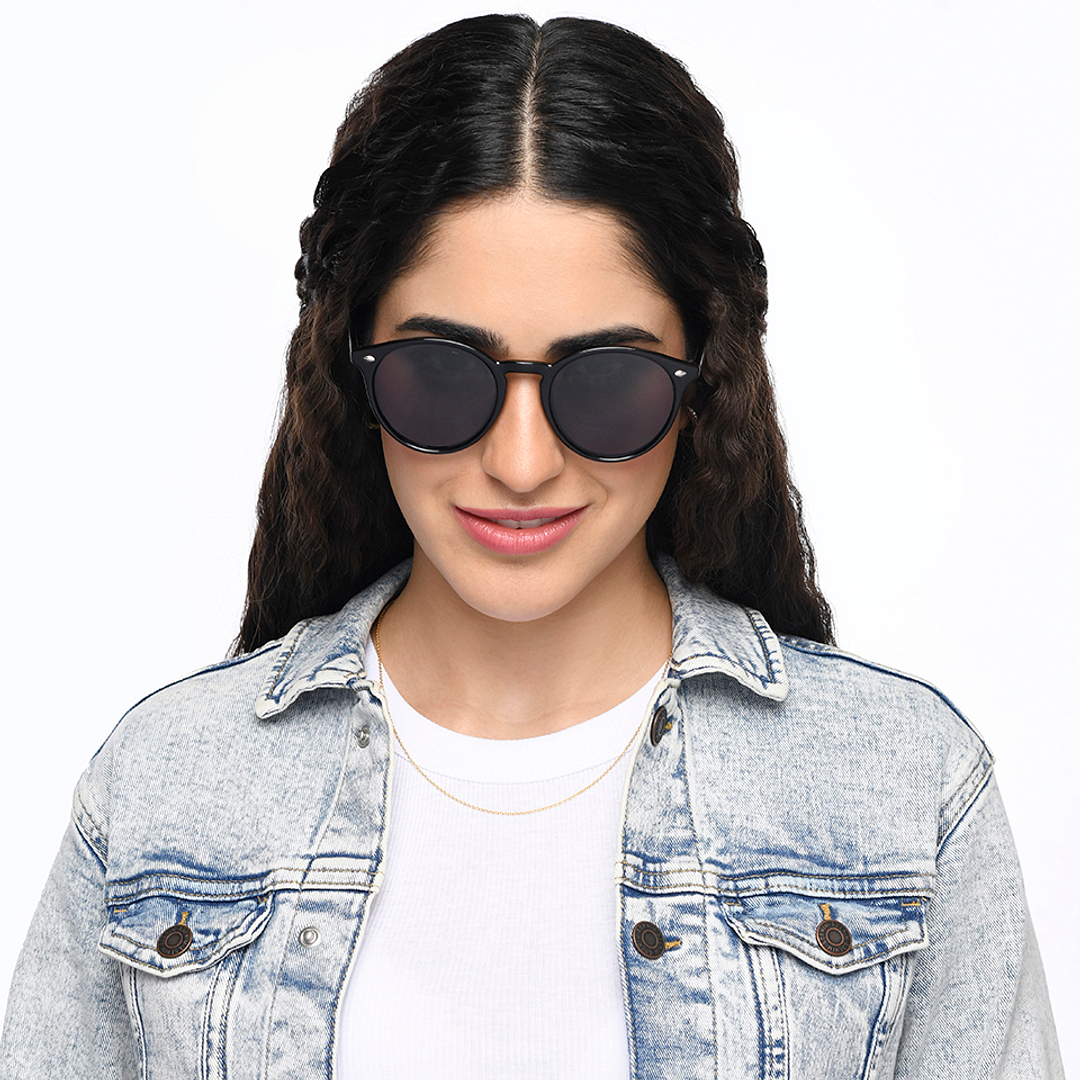 OJOS Gunmetal Full Rim Round left side