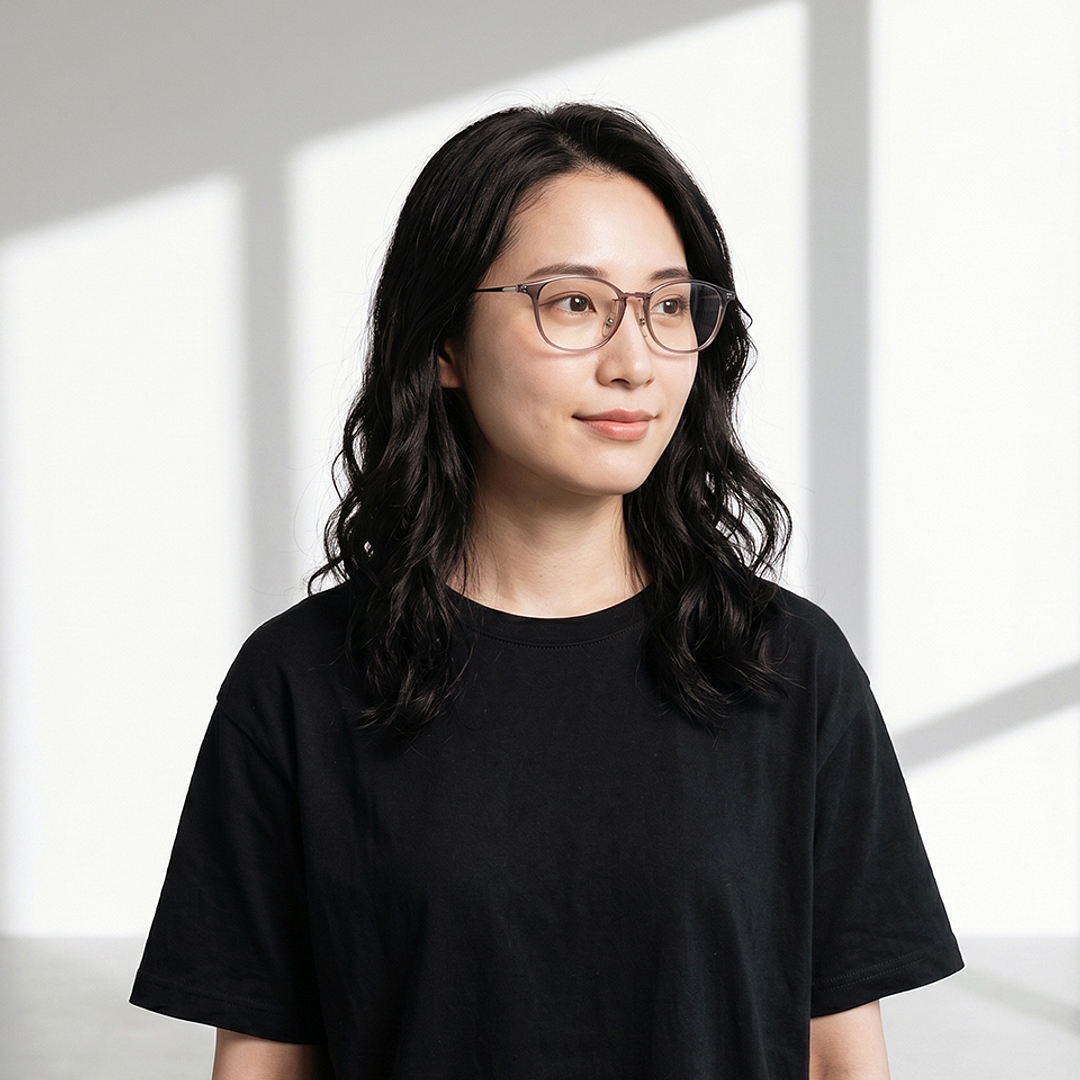 OWNDAYS | AIR Clear Greige Full Rim Oval left side