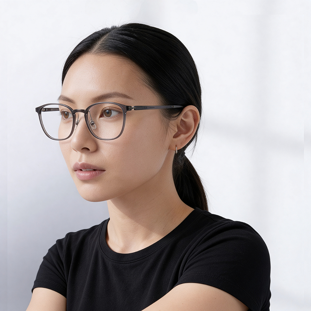 OWNDAYS | AIR Light Gray Full Rim Wellington right side