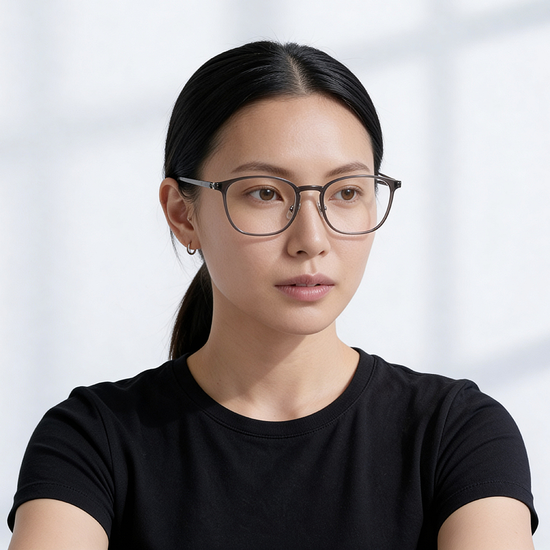 OWNDAYS | AIR Light Gray Full Rim Wellington left side