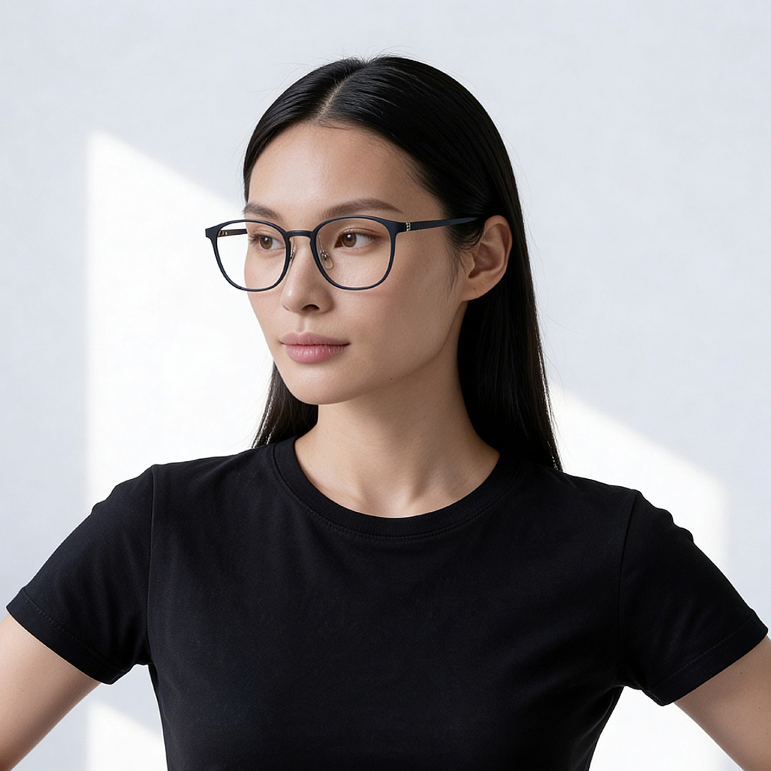 OWNDAYS | AIR Matte Navy Full Rim Wellington right side