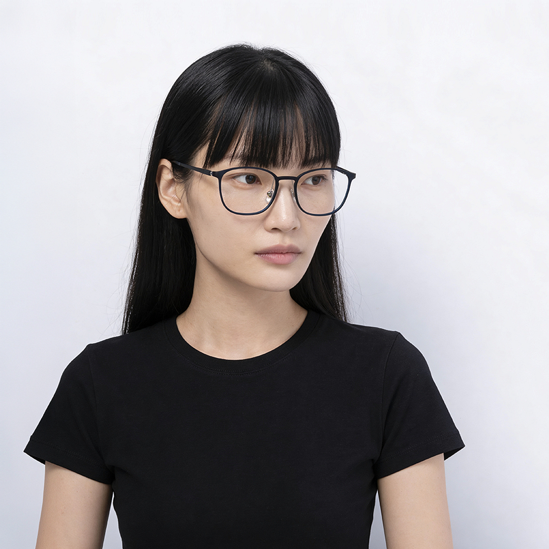 OWNDAYS | AIR Matte Navy Full Rim Wellington left side
