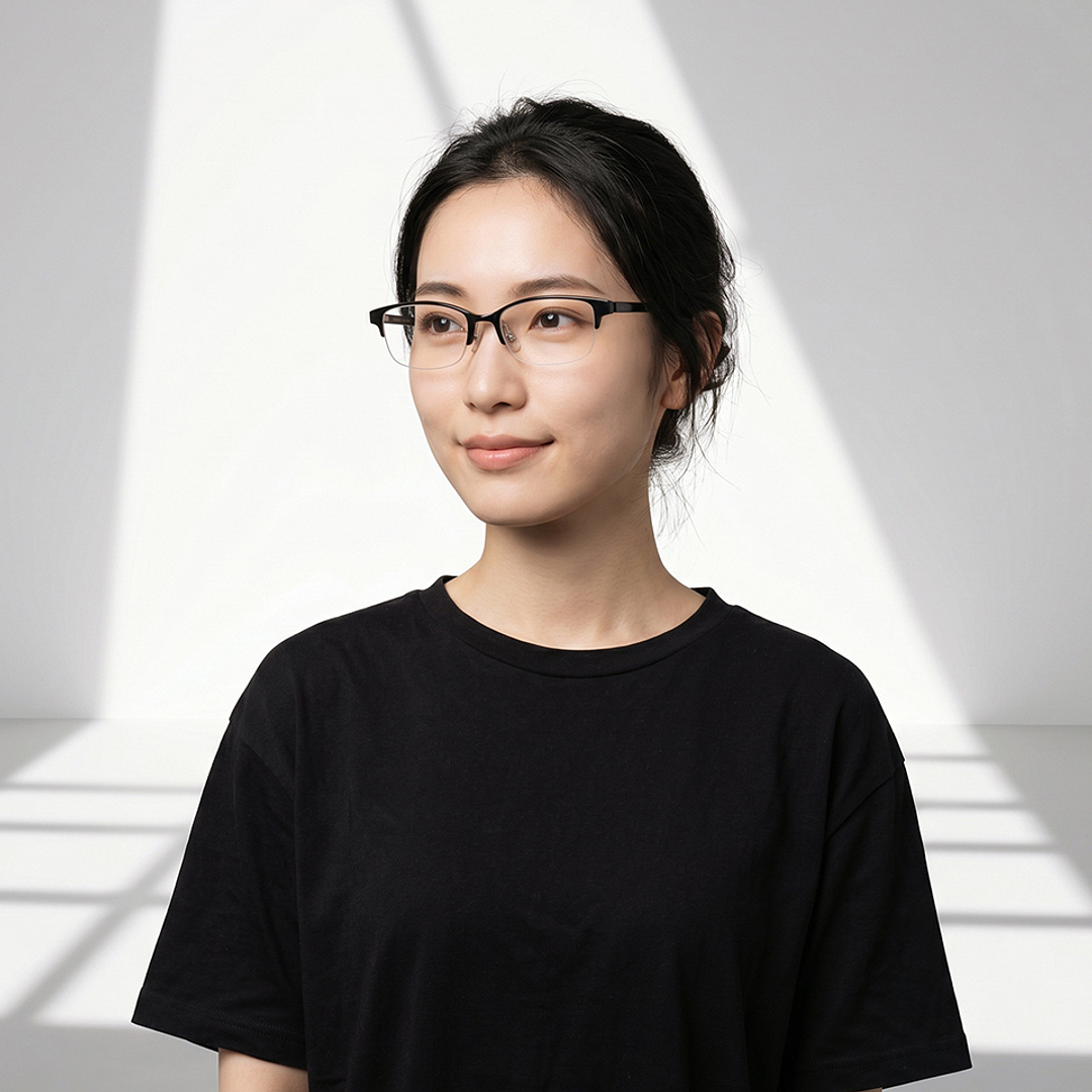 OWNDAYS | AIR Gray Half Rim Browline left side