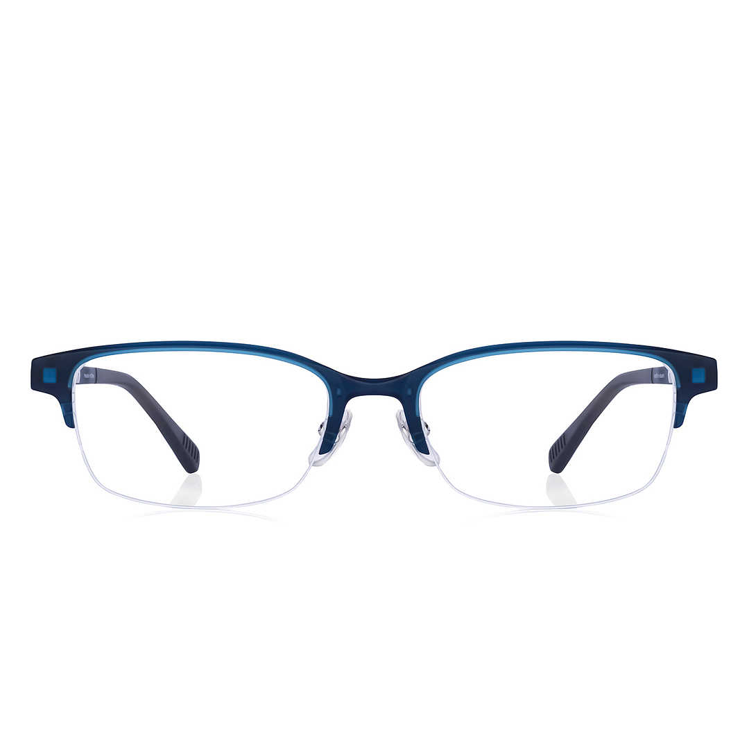 OWNDAYS | AIR Matte Navy Half Rim Browline right side