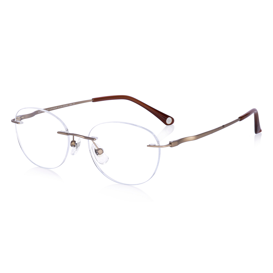 OWNDAYS | AIR Gold Full Rim Oval left side