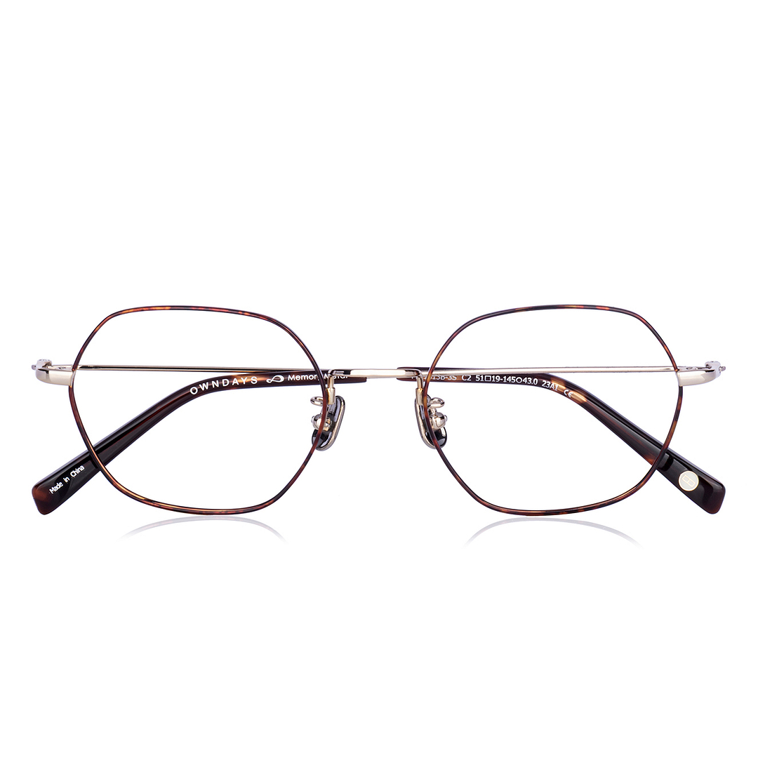 OWNDAYS | AIR Gold Full Rim Polygon right side