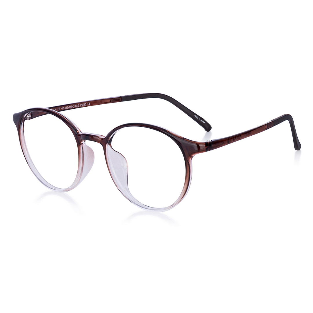 OWNDAYS | ESSENTIAL Clear Brown Full Rim Boston right side