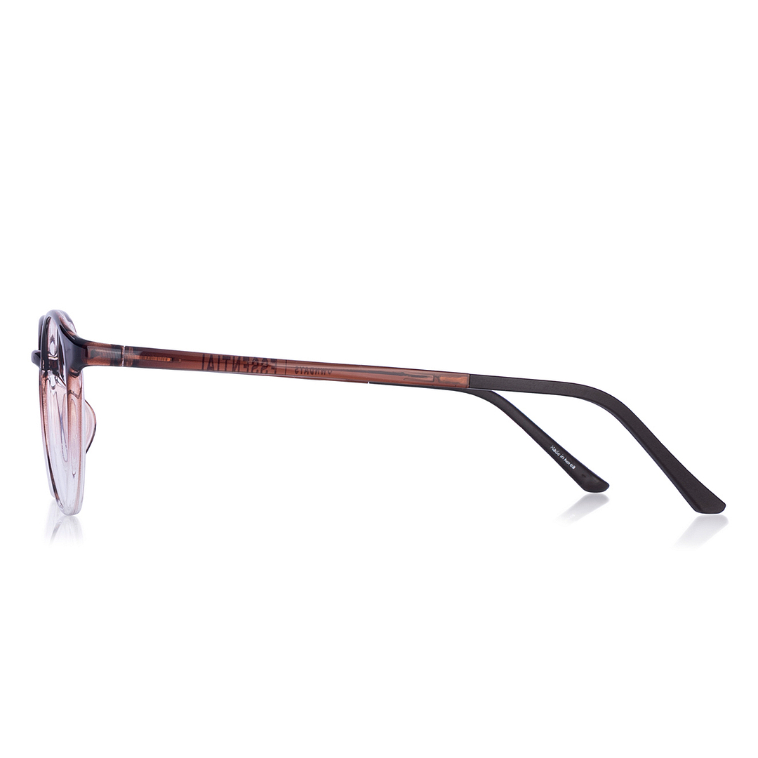 OWNDAYS | ESSENTIAL Clear Brown Full Rim Boston left side