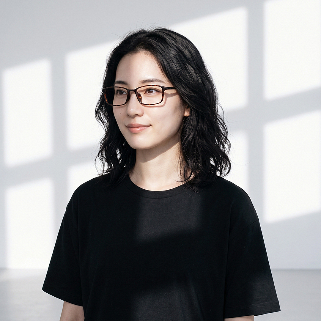 OWNDAYS | ESSENTIAL Brown Demi Full Rim Rectangle right side