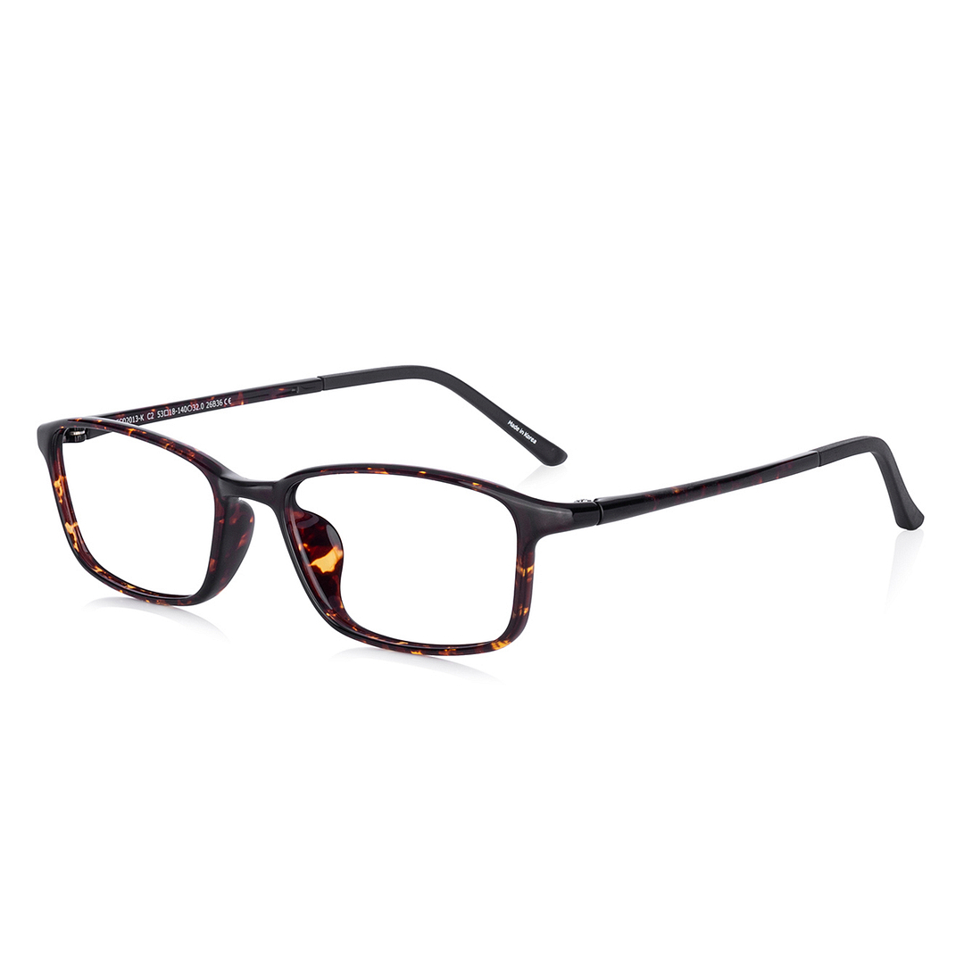 OWNDAYS | ESSENTIAL Brown Demi Full Rim Rectangle left side