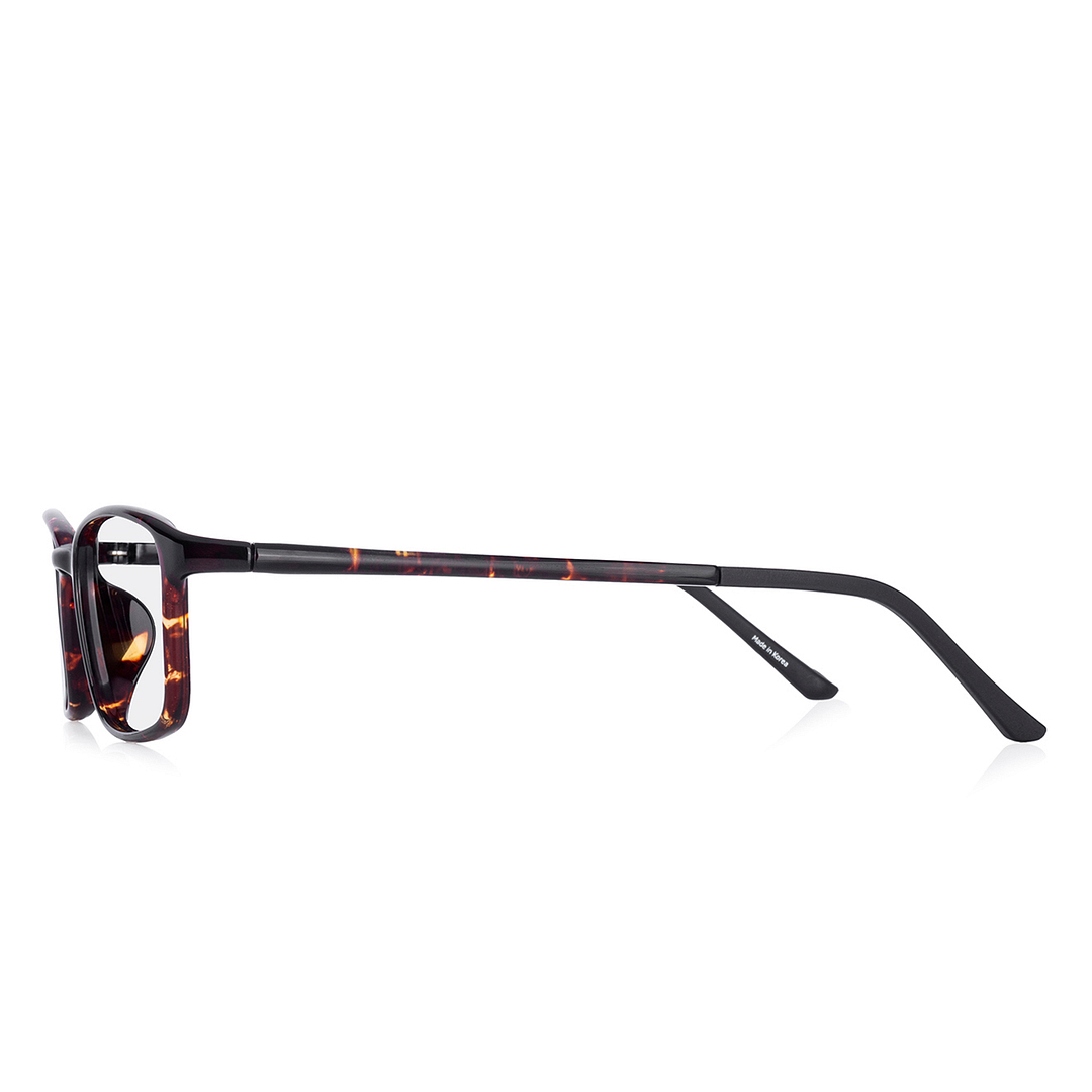 OWNDAYS | ESSENTIAL Brown Demi Full Rim Rectangle left side