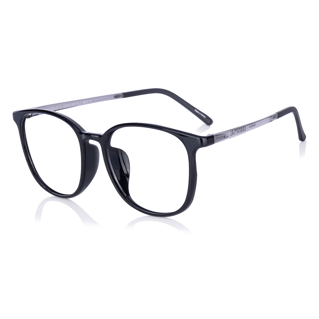 OWNDAYS | ESSENTIAL Black Full Rim Boston left side